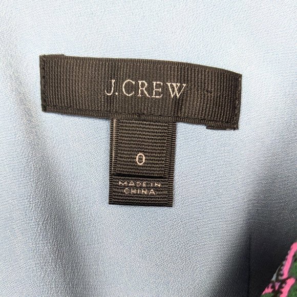 J. Crew 100% Silk Vibrant Paisley Flutter Sleeve Dress 0 Date Special Occasion - Picture 7 of 8